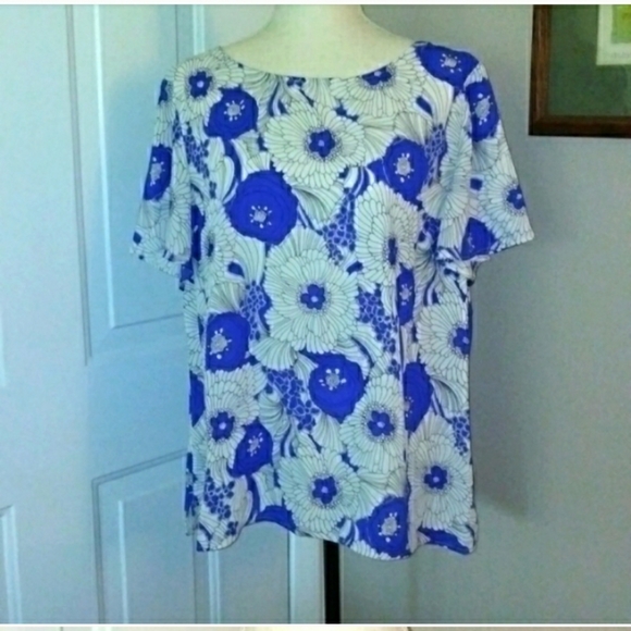 Talbots Floral Blouse Size XL - Picture 1 of 7